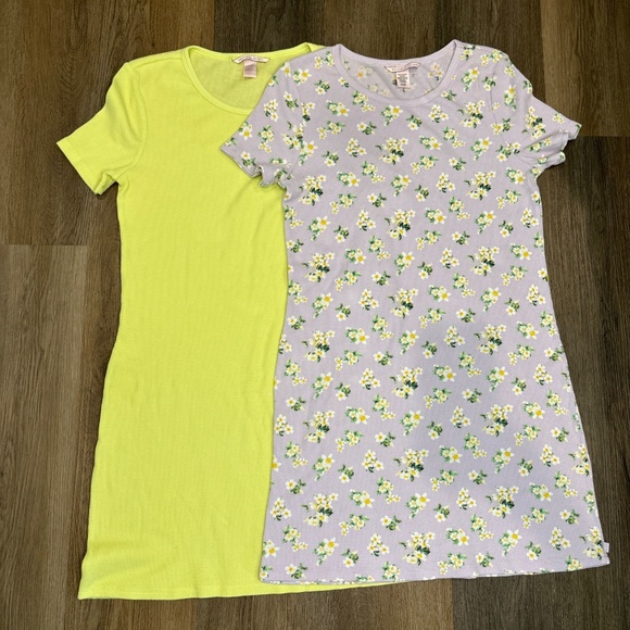 Victoria Secret Sleepshirt Womens Medium Thermal Short Sleeve Lot Of 2 - Picture 2 of 9